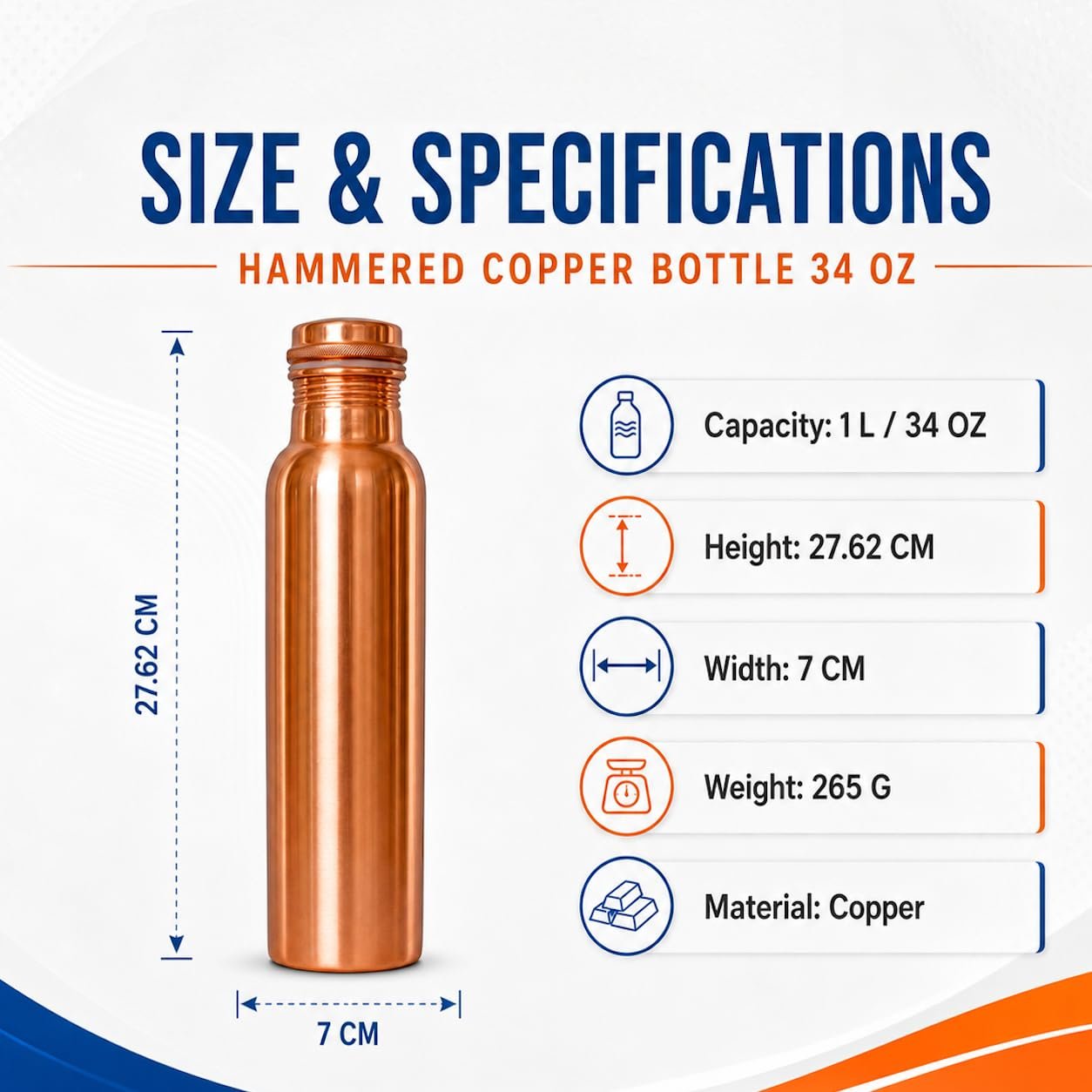 Copper Water Bottle gallery image