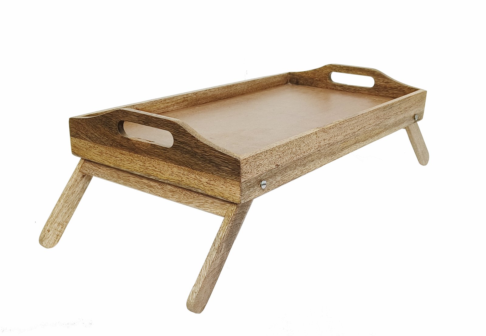 Foldable wooden breakfast bed tray gallery image